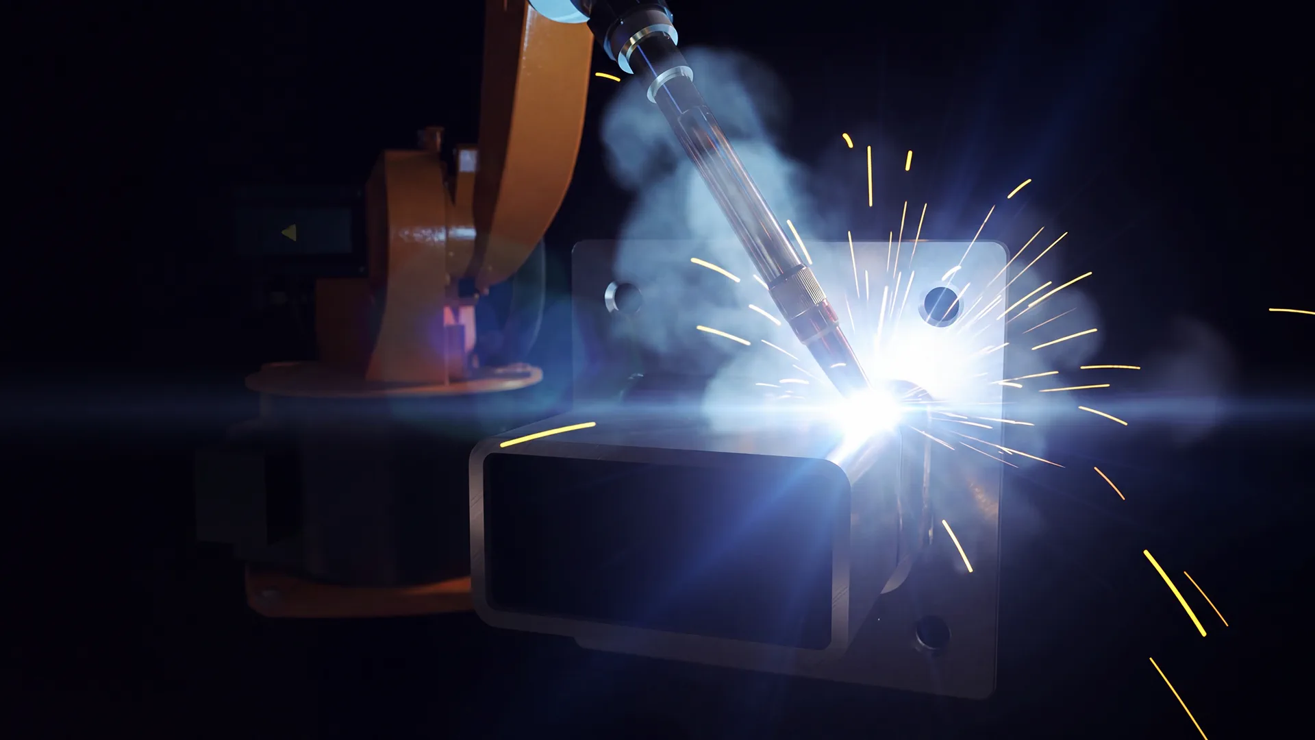 Animatievisualisatie van een industrieel lasproces